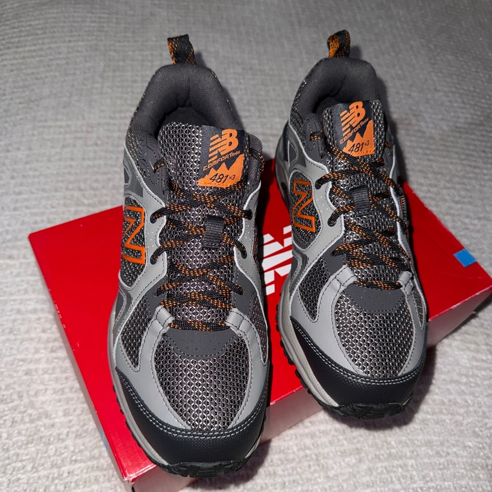 New Balance Men's Athletic Shoes in Gray and Orange - Picture 4 of 5